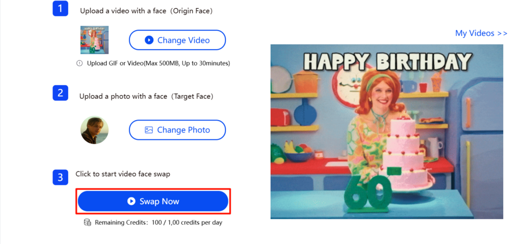Step 3: Click "Swap Now"